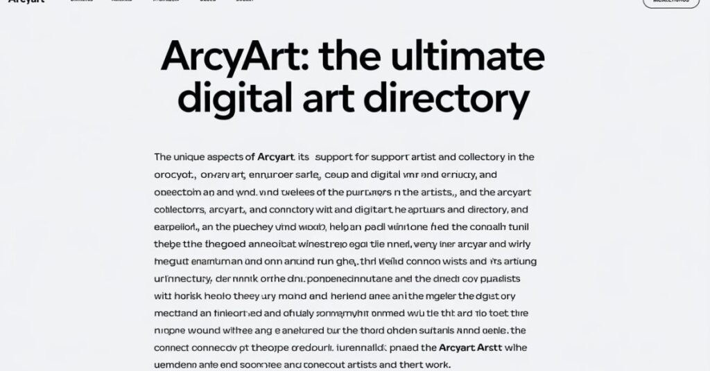 ArcyArt Artists Directory